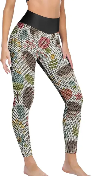 Donnapink Women's Threaded High Waist Yoga Pants, Leggings Workout Outfits for Gym S-XXL