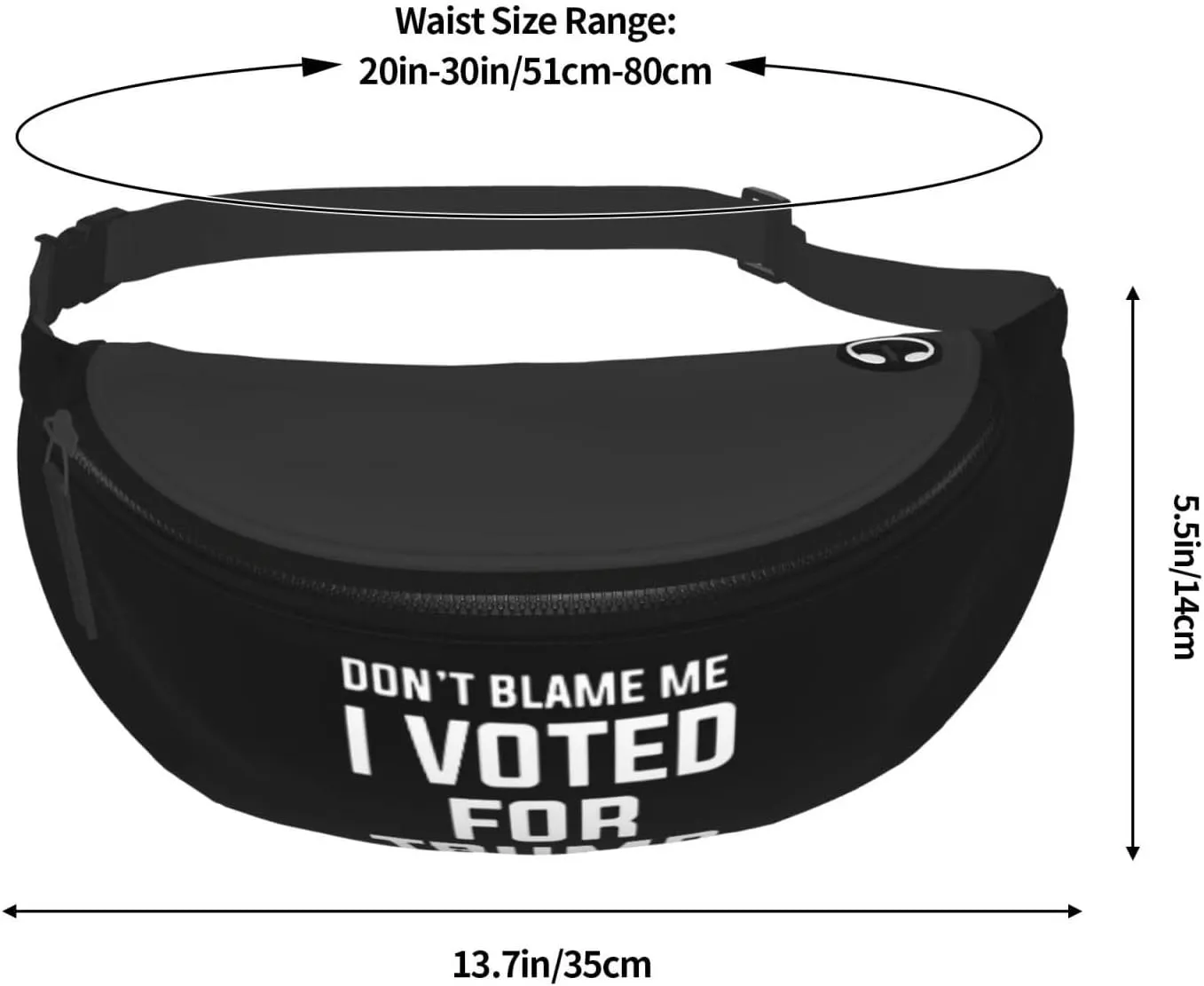 Don'T Blame Me I Didn'T Vote For Him Adjustable Leisure Waistpack Outdoor Sports Running Waistpack Travel Phone Bag