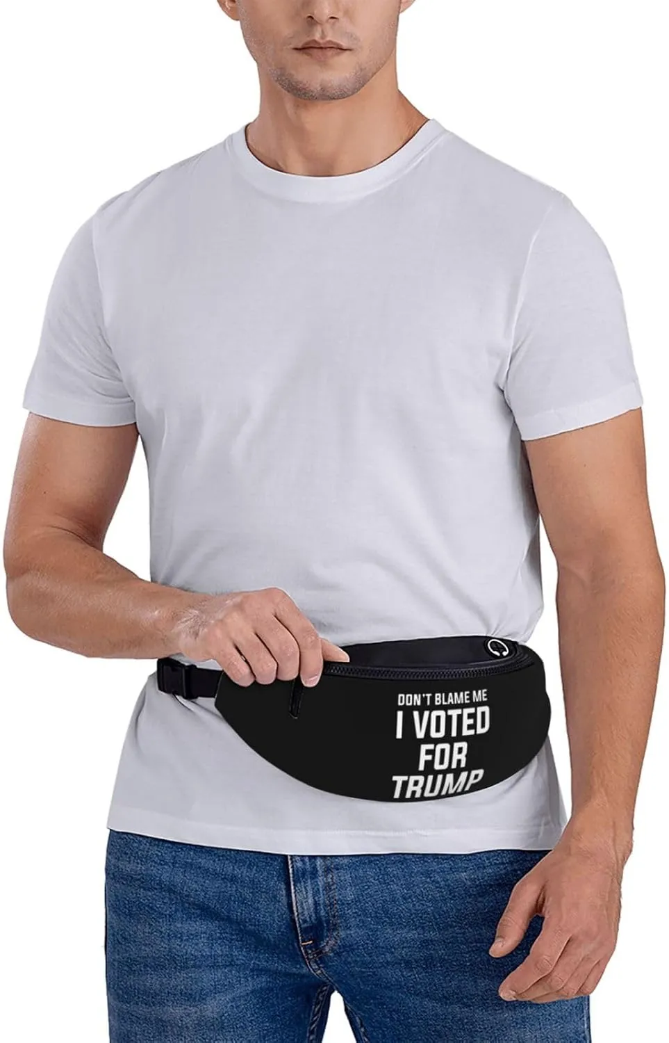 Don'T Blame Me I Didn'T Vote For Him Adjustable Leisure Waistpack Outdoor Sports Running Waistpack Travel Phone Bag