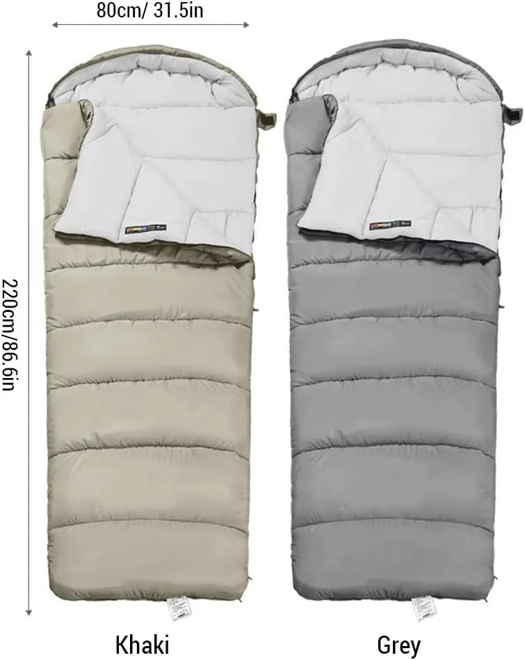 Double Persons Sleeping Bags For Adults Cold Weather 12°C- -18°C Cold-sistant With Hooded -ing For Camping Split Into Single Use