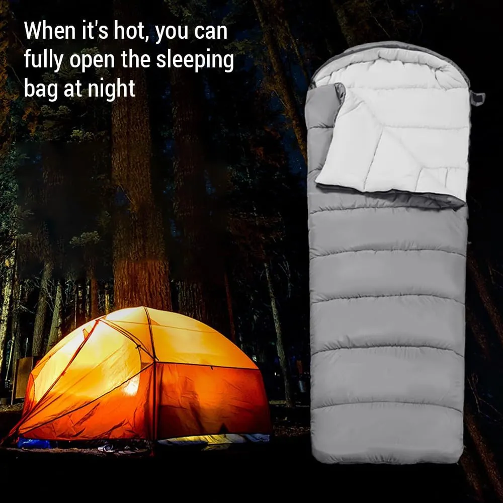 Double Persons Sleeping Bags For Adults Cold Weather 12°C- -18°C Cold-sistant With Hooded -ing For Camping Split Into Single Use