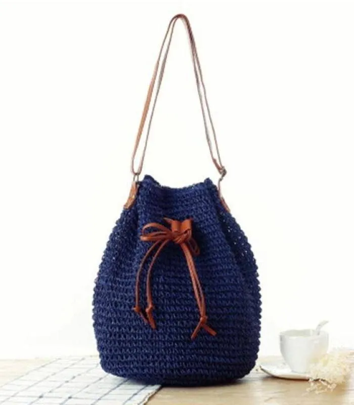Double Tassels String Beach Bag