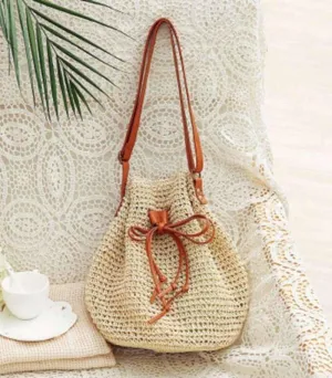 Double Tassels String Beach Bag