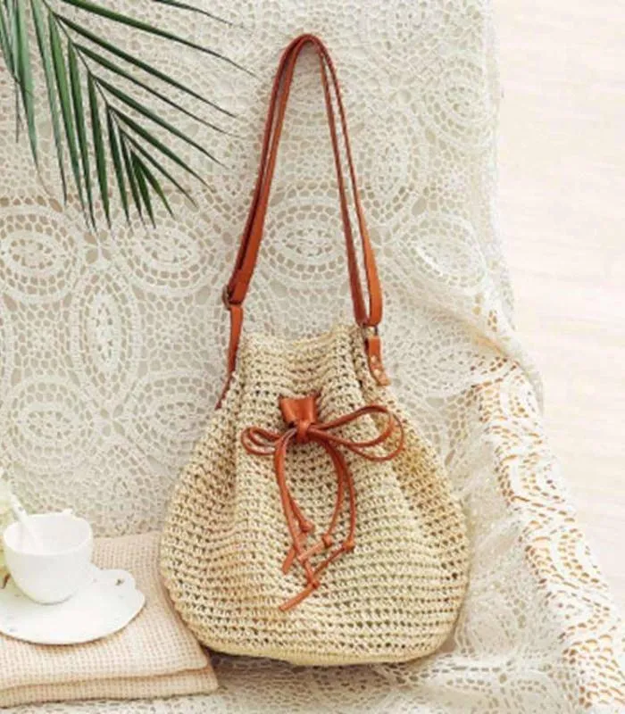 Double Tassels String Beach Bag