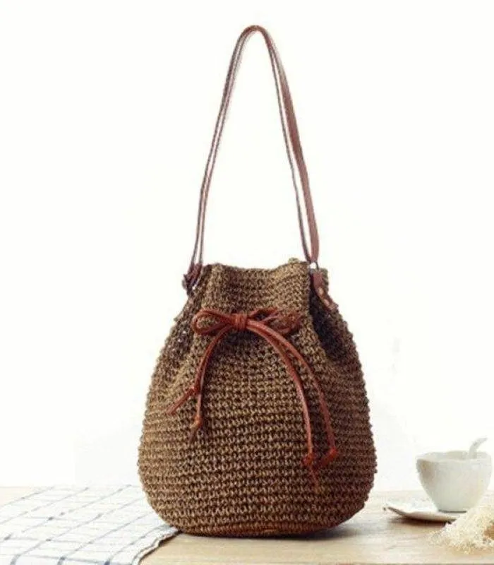 Double Tassels String Beach Bag