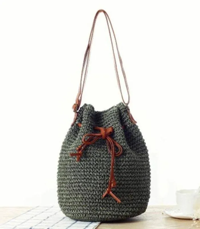 Double Tassels String Beach Bag