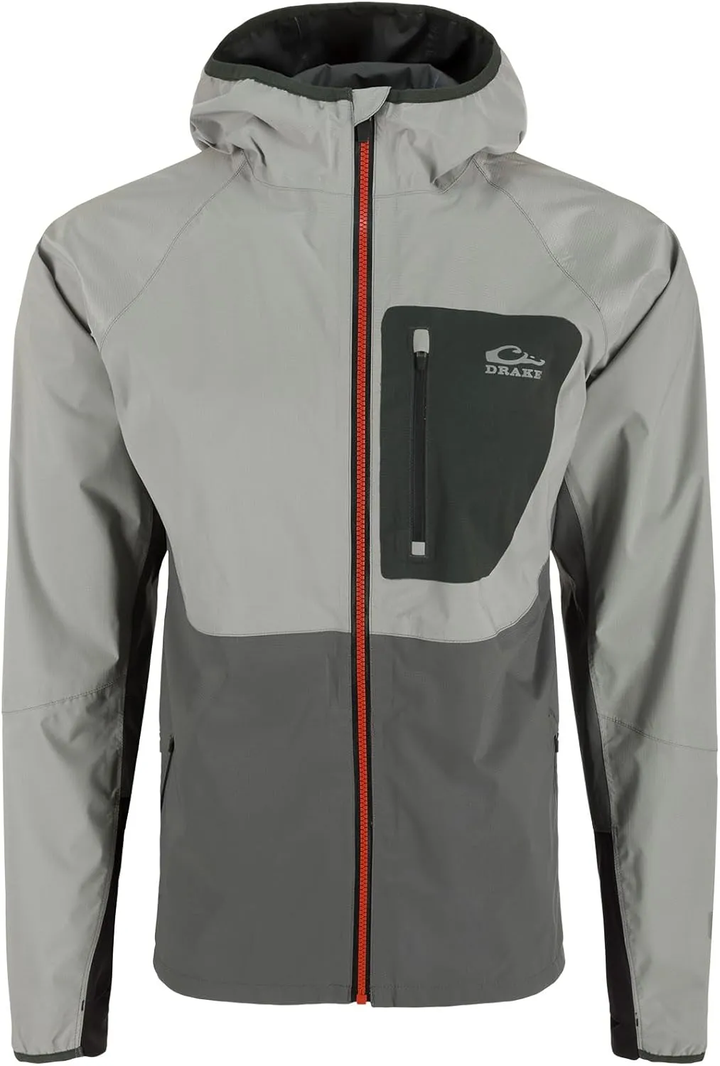 Drake Waterfowl Men's Ultra-Lite Backwaters Waterproof Stretch Breathable Jacket with Coated Zippers & Ergonomic Thumbholes