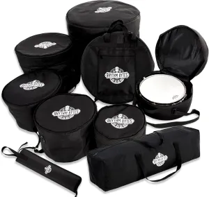 Drum Cases All-In-One Drum Bags, 10mm Padding, 10"/12"/13" Toms, 16" Floor Tom, 14" snare, 22" Kick, 46" hardware bag, 22" Cymbal Bag, Drumstick bag (All-Inclusive 9-pcs)