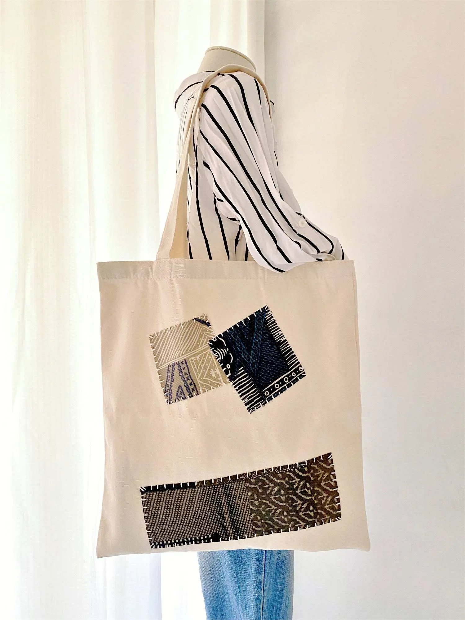Eco Patchwork Shoulder Tote
