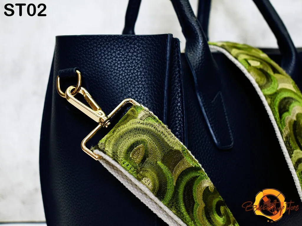 Embroidered Purse Strap Crossbody Strap for Purses Boho Bags Strap Embroidery Replacement Strap Boho Guitar Strap Handbag Strap gift for her