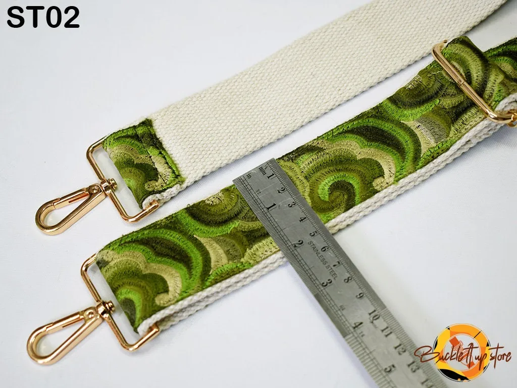 Embroidered Purse Strap Crossbody Strap for Purses Boho Bags Strap Embroidery Replacement Strap Boho Guitar Strap Handbag Strap gift for her