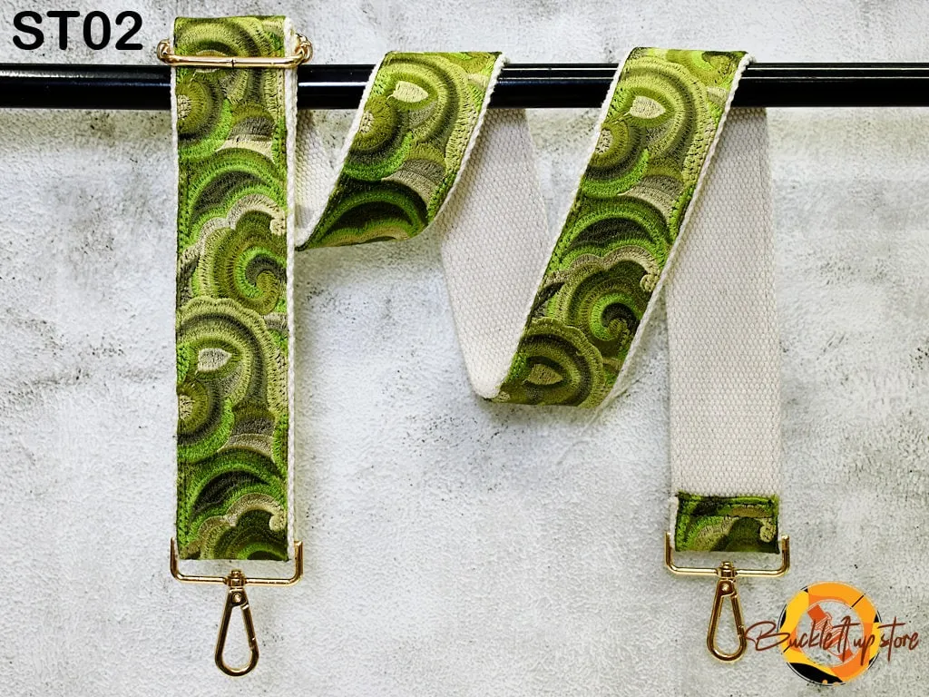 Embroidered Purse Strap Crossbody Strap for Purses Boho Bags Strap Embroidery Replacement Strap Boho Guitar Strap Handbag Strap gift for her