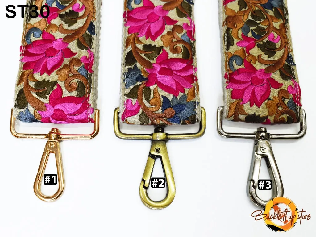 Embroidered Purse Strap Crossbody Strap for Purses Boho Bags Strap Embroidery Replacement Strap Boho Guitar Strap Handbag Strap gift for her