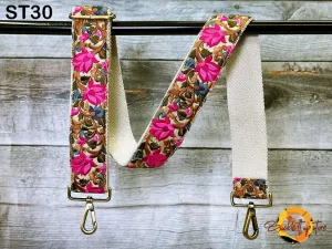 Embroidered Purse Strap Crossbody Strap for Purses Boho Bags Strap Embroidery Replacement Strap Boho Guitar Strap Handbag Strap gift for her