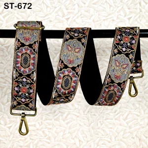Embroidered Purse Strap Crossbody Strap for Purses Handbag Boho Bag Strap Floral Embroidery Replacement Strap Boho Guitar Strap Gift for her