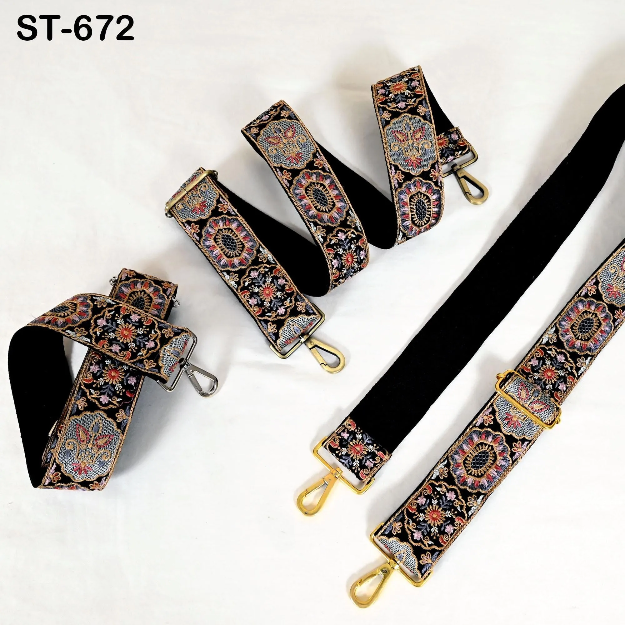 Embroidered Purse Strap Crossbody Strap for Purses Handbag Boho Bag Strap Floral Embroidery Replacement Strap Boho Guitar Strap Gift for her