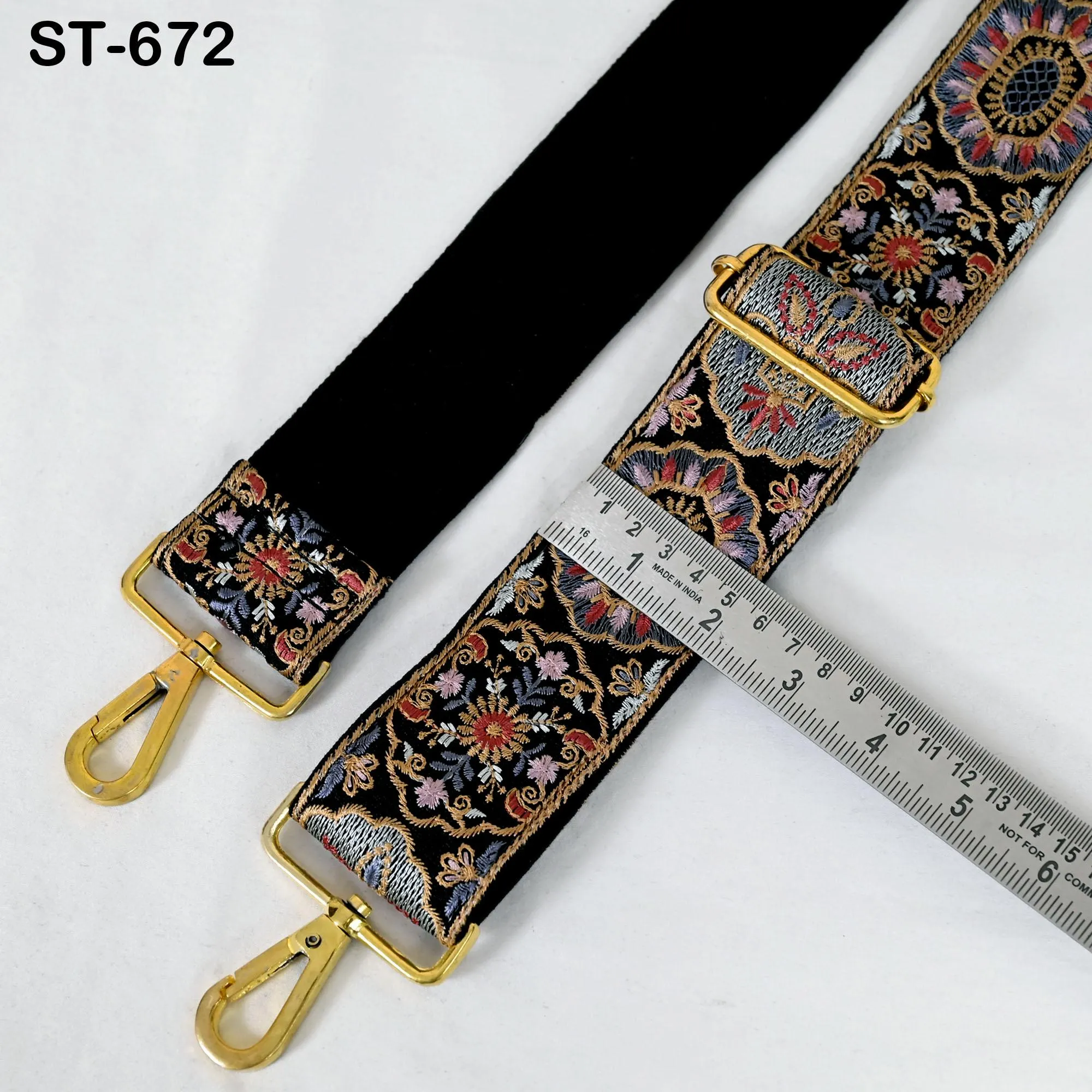 Embroidered Purse Strap Crossbody Strap for Purses Handbag Boho Bag Strap Floral Embroidery Replacement Strap Boho Guitar Strap Gift for her
