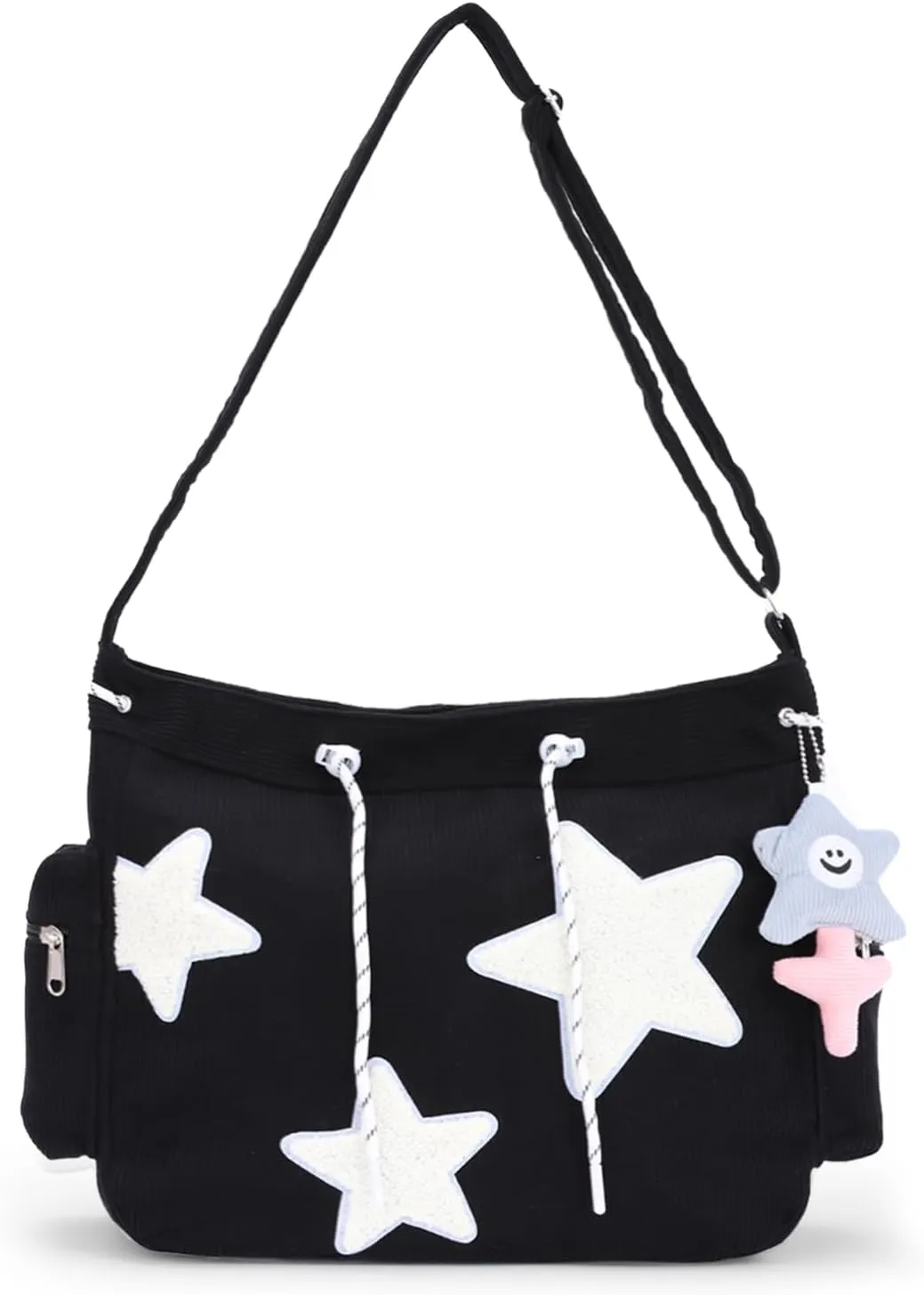 Emprier Star Tote Hobo Bag for Women Large Corduroy Crossbody Bag Y2K Cute Tote Bags Aesthetic Messenger Handbag