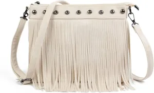 Emprier Women Hobo Fringe Crossbody Purse Vintage Small Tassel Shoulder Handbags