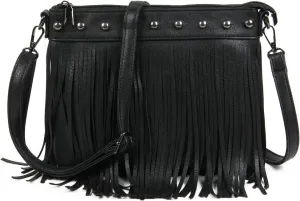 Emprier Women Hobo Fringe Crossbody Purse Vintage Small Tassel Shoulder Handbags
