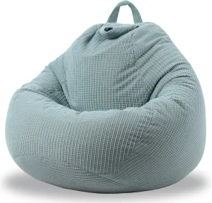 ENBAOHUI Stuffed Animal Storage Bean Bag Chair Cover (No Filler) Washable Ultra Soft Corduroy Bean Bag Cover for Organizing Plush Toys, Bean Bag for Adults