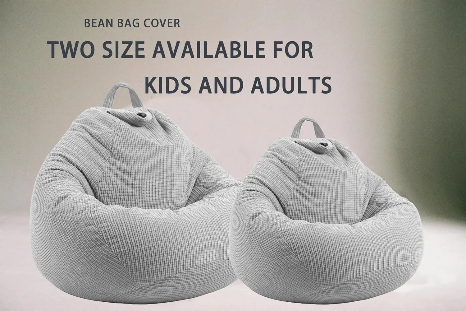 ENBAOHUI Stuffed Animal Storage Bean Bag Chair Cover (No Filler) Washable Ultra Soft Corduroy Bean Bag Cover for Organizing Plush Toys, Bean Bag for Adults