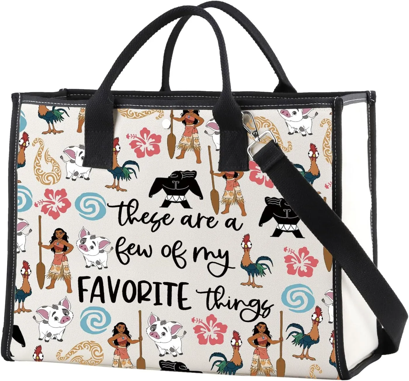 ENSIANTH Princess Inspired Tote Bag Polynesian Princess Gift Princess Lover Gift Maui Hei Hei Princess Ocean Handbag
