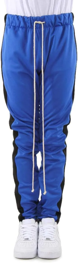 EPTM Men's Stripe Track Pants Slim Fit with Ankle Zippers