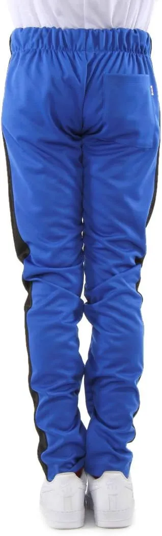 EPTM Men's Stripe Track Pants Slim Fit with Ankle Zippers