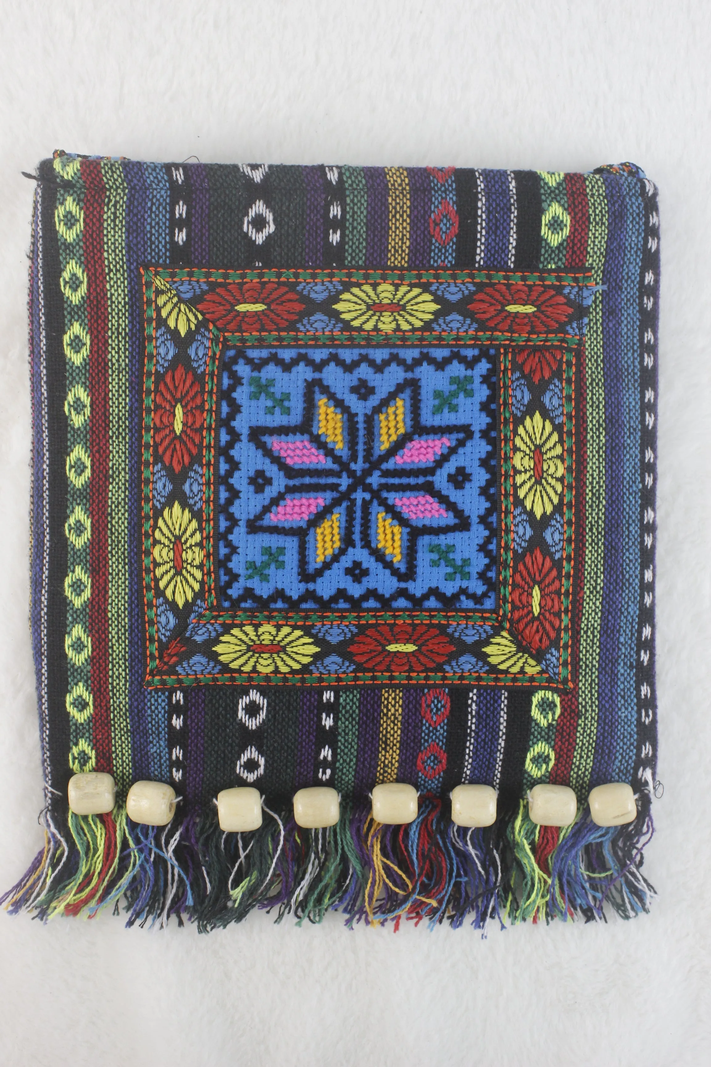 Ethnic Floral Printed Tassel Messenger Bags HB0541