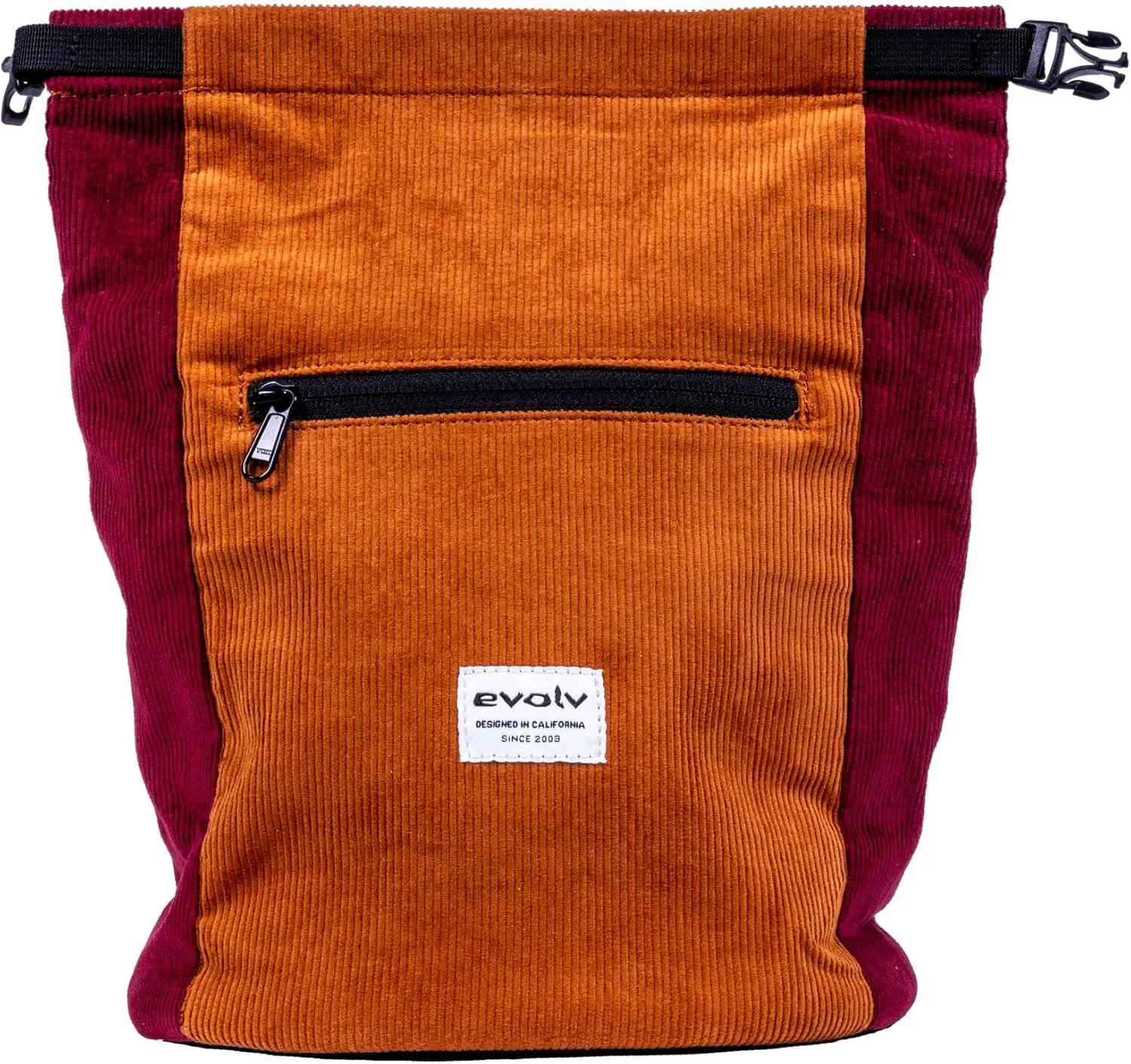 EVOLV Corduroy Chalk Bucket - Brown/Ruby