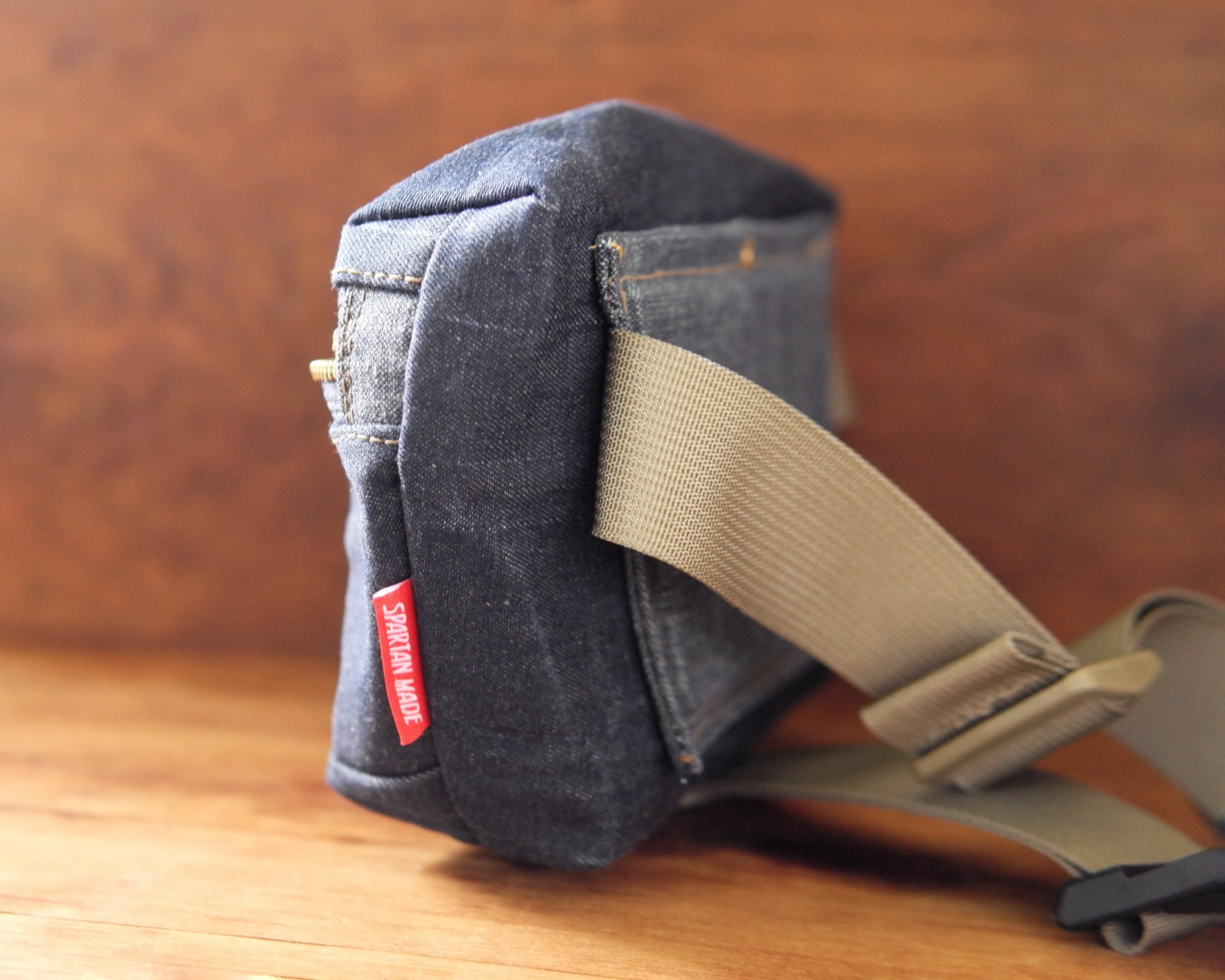 Fanny Pack in Raw Waxed Denim