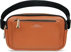 Fanny Packs for Women Fashion Leather Fanny Pack for Men Girls Boys, Plus Size Waist Pack Belt Bag with Adjustable Strap Waterproof Cute Bum Hip Bags for Travel Disney Hiking Running Cycling Shopping