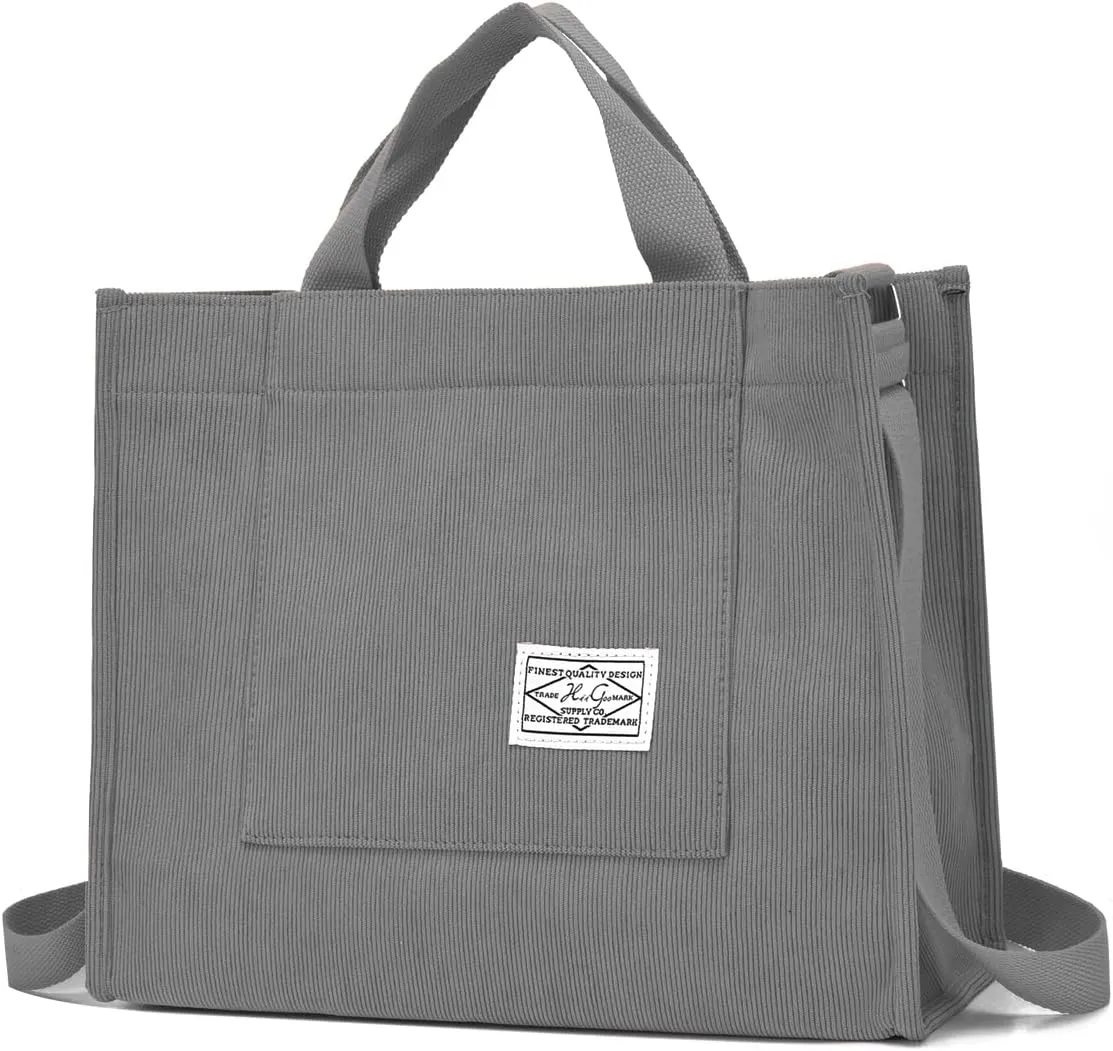 Fashion Corduroy Tote Handbag for Women - Stylish Hobo Bag