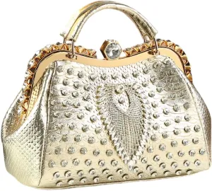 Fashion Diamonds Tassels Bag For Women Leather Top Handle Satchel Handbags Clip Rhinestone Purses Tote Shoulder evening Bags