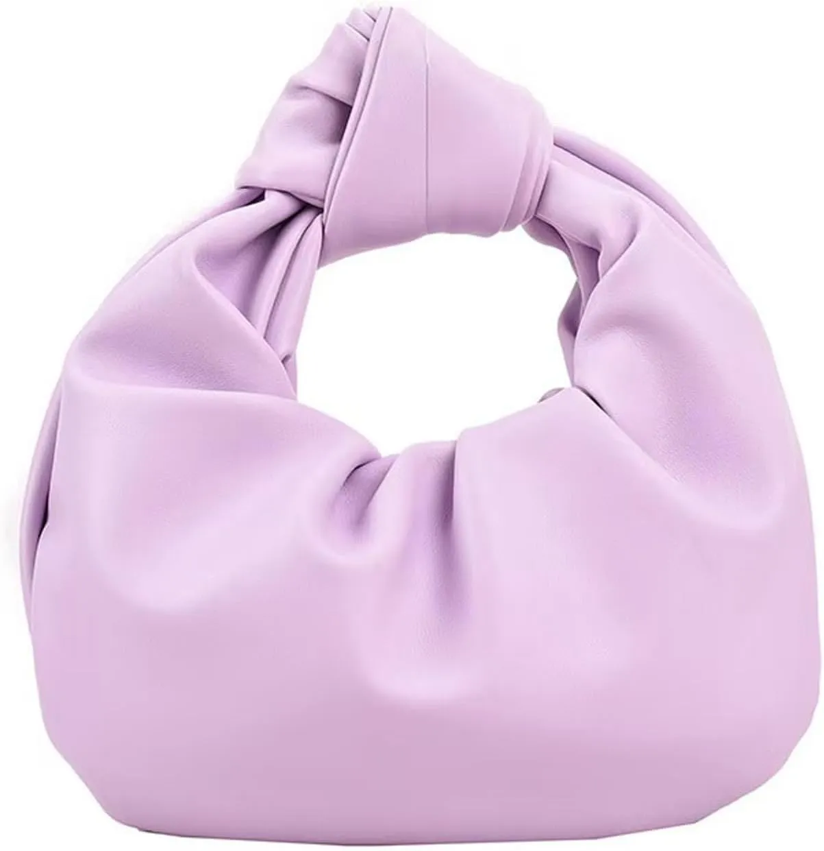 Fashion Ruched Hobo Handbag Soft PU Leather Cloud Knotted Clutch Tote Purse Ruched Pouch Bag Shoulder Bag for Women