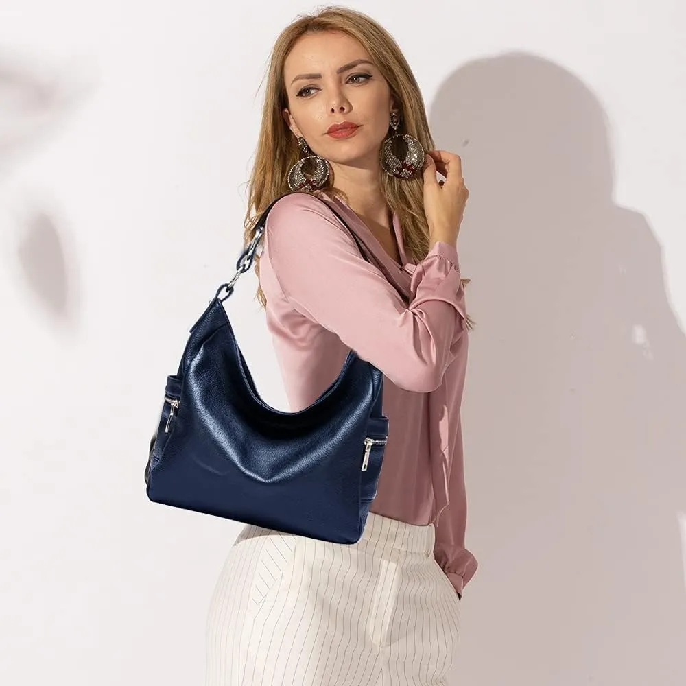 Fashion Tassels Women's Zipper Cowhide Genuine Leather Handbag Shoulder Bag Purse Satchel