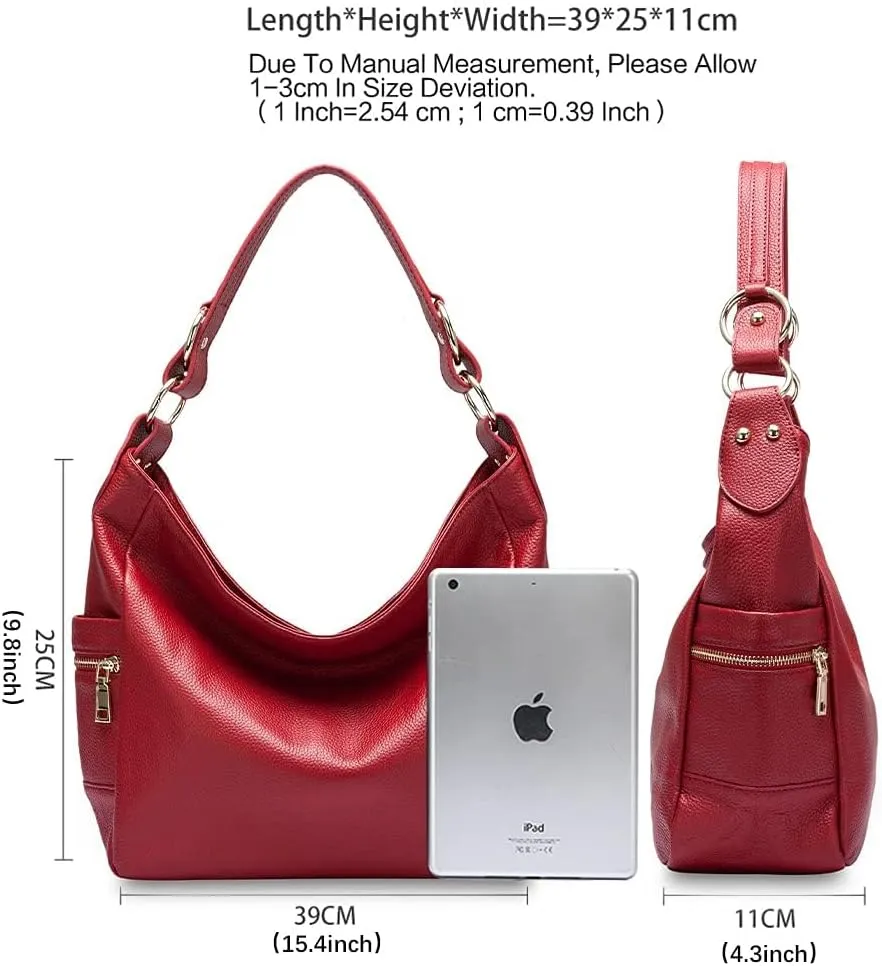 Fashion Tassels Women's Zipper Cowhide Genuine Leather Handbag Shoulder Bag Purse Satchel