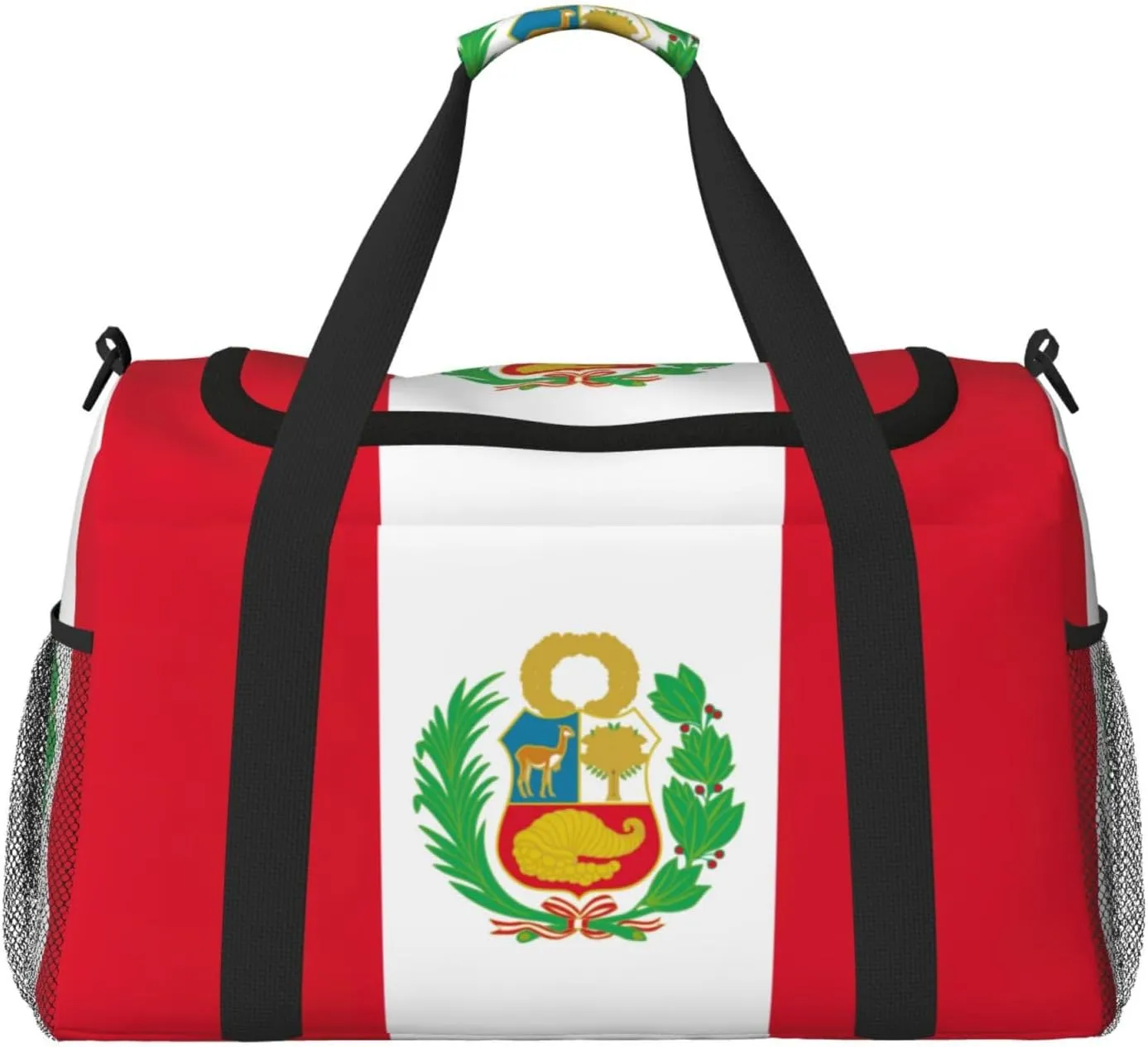Flag Of Peru Weekender Overnight Carry On Bag, For Women Men, Perfect For Frequent Flyers