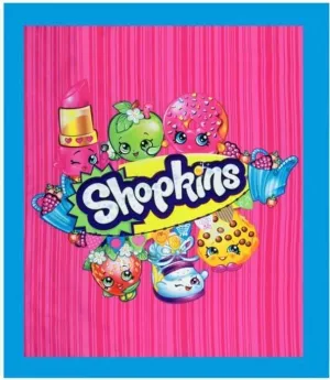 FlashPhoenix Quality Sewing Fabric – 35 x 44" Panel S.h.o.p.k.i.n.s Group Tiny Collectible Toys Girls 100% Cotton Fabric