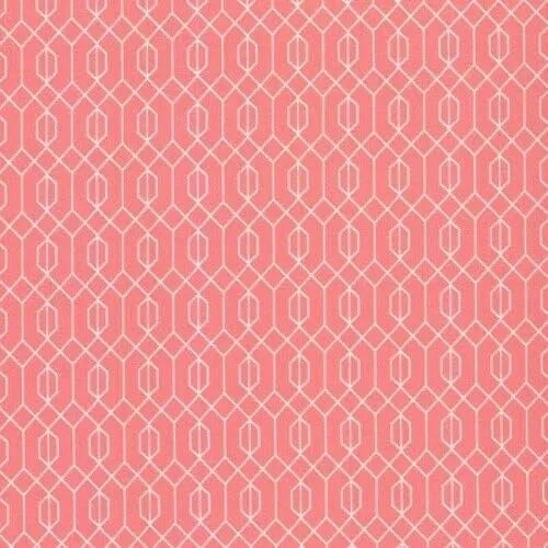 FlashPhoenix Quality Sewing Fabric – Elderberry Flower Fairies Coral Geo Cotton Size; 36" x 44" by The Yard