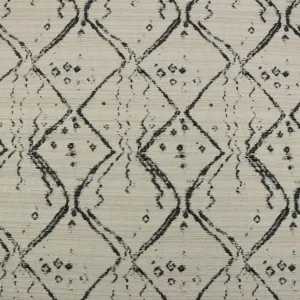 Flashphoenix Quality Sewing Fabric – Nate Berkus Globe Trot Nero Black Geometric Furniture Fabric .by The Yard Size: 36" X 44"