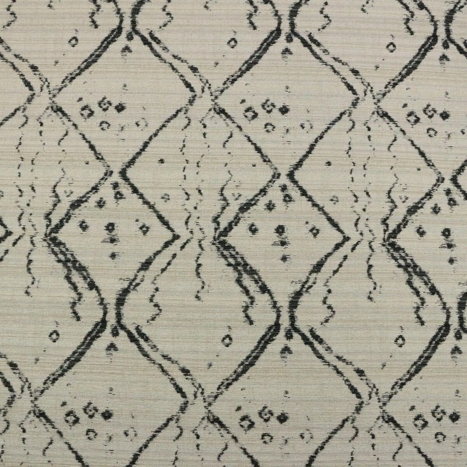 Flashphoenix Quality Sewing Fabric – Nate Berkus Globe Trot Nero Black Geometric Furniture Fabric .by The Yard Size: 36" X 44"