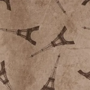 FlashPhoenix Quality Sewing Fabric – Ooh La La by Jo Moulton Brown Eiffel Tower Size; 36" x 44" by The Yard 100% Cotton