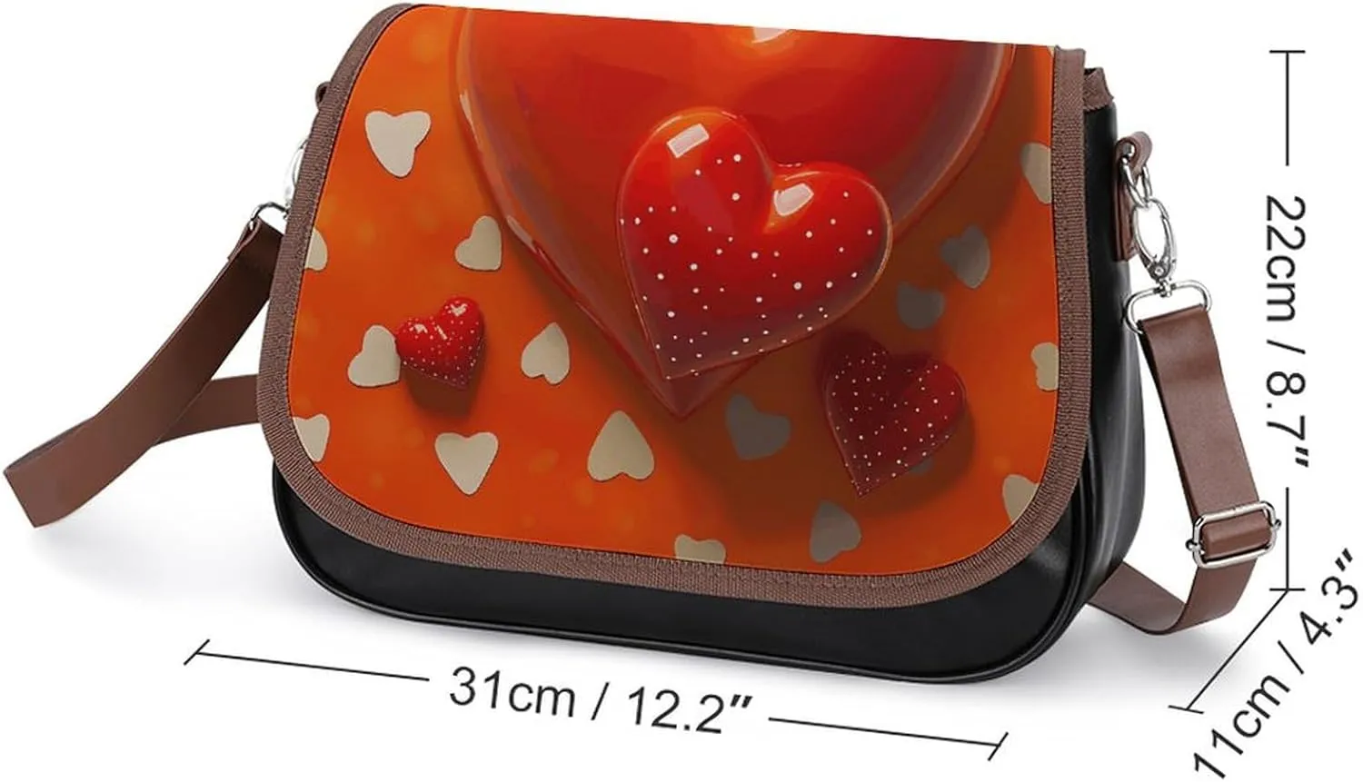 Flowers on White Background Crossbody Bags for Women Travel Shoulder Bag Small Leather Cross Body Handbags