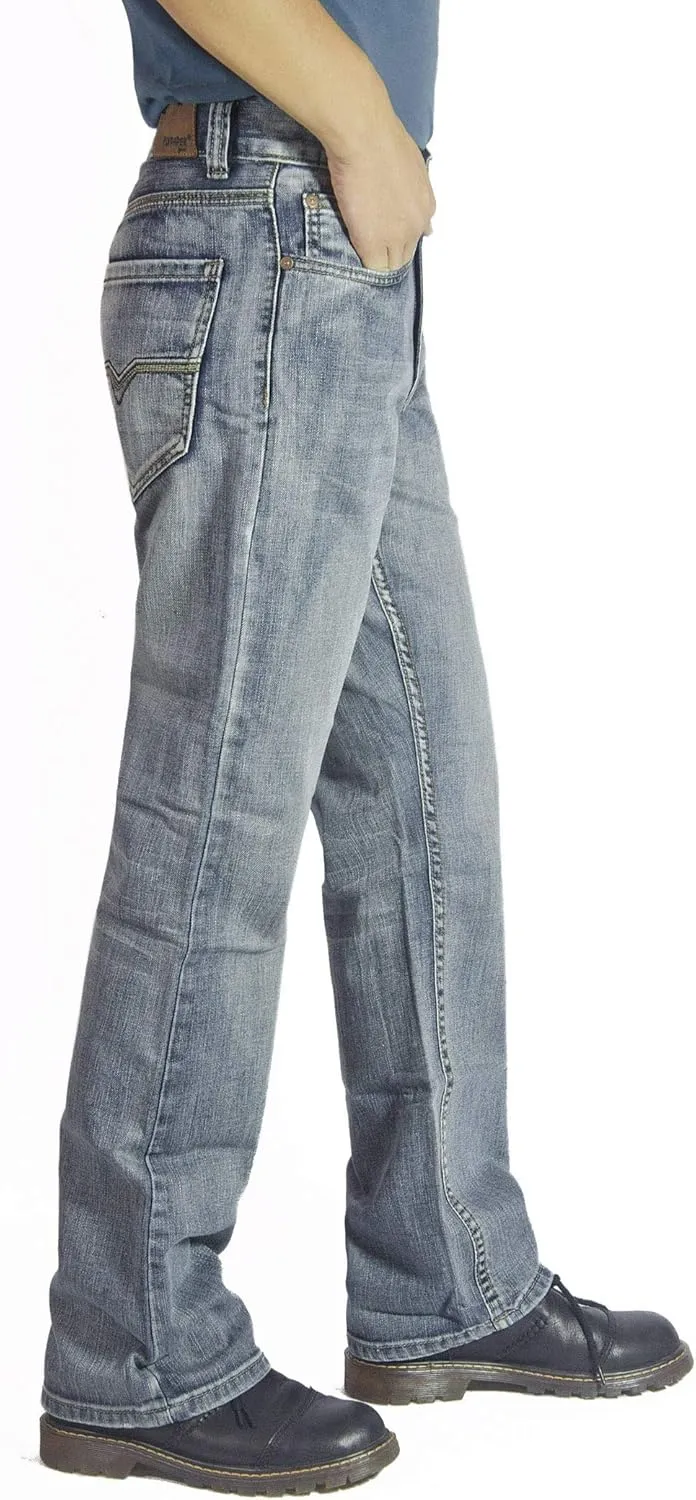 Flypaper Men’s Fashion Bootcut Blue Jeans Regular Fit Mens Work Pants
