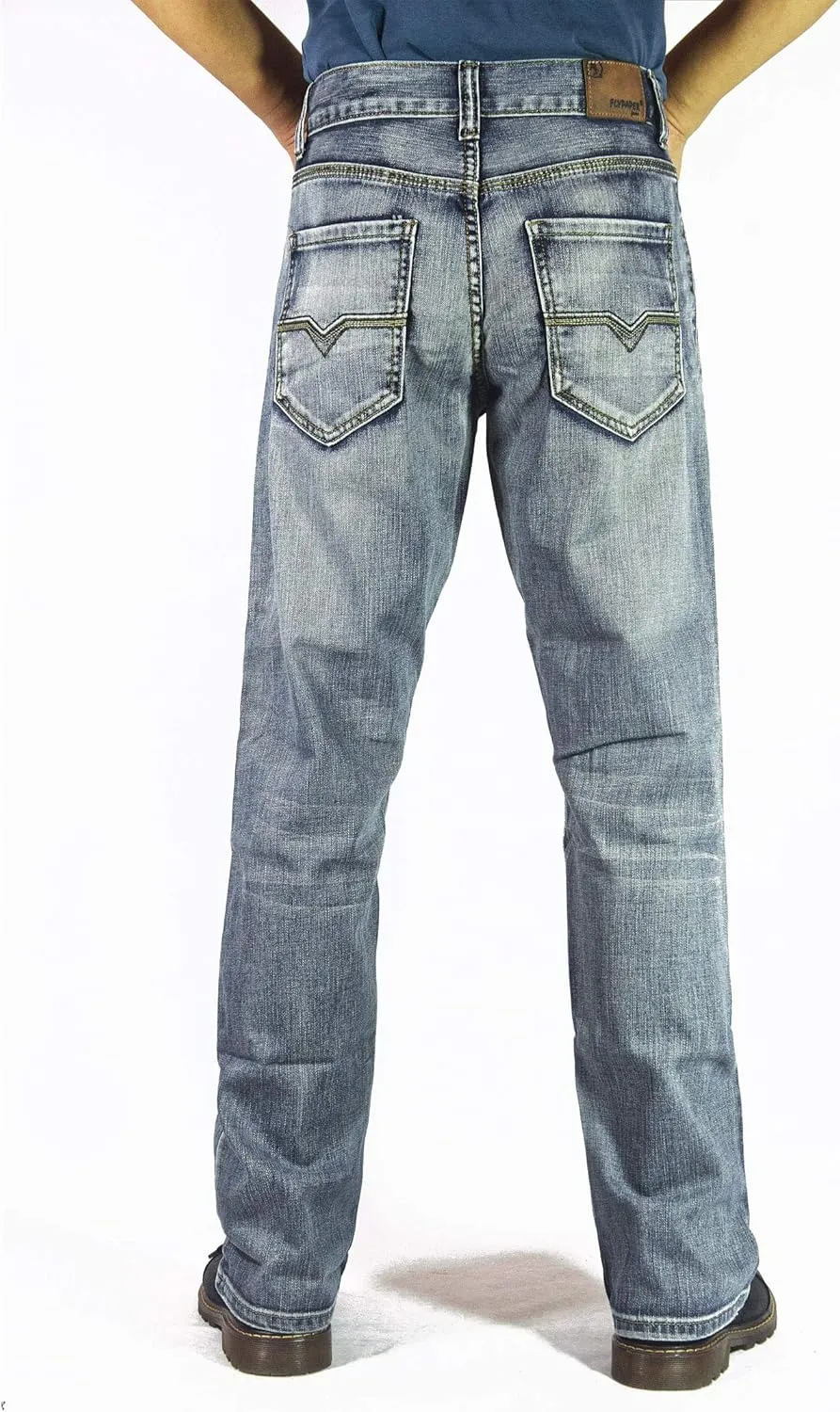 Flypaper Men’s Fashion Bootcut Blue Jeans Regular Fit Mens Work Pants