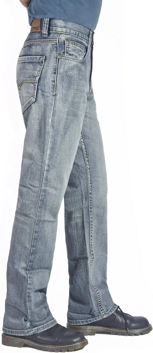 Flypaper Men’s Fashion Bootcut Blue Jeans Regular Fit Mens Work Pants