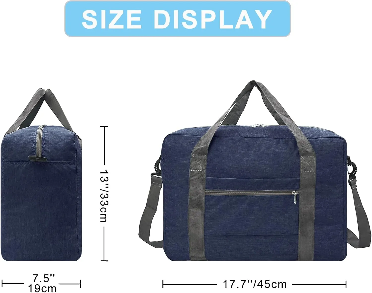 For Spirit Airlines Personal Item Bag 18x14x8 Foldable Carry on Bags for Airplanes Travel Duffel Bags for Women and Men