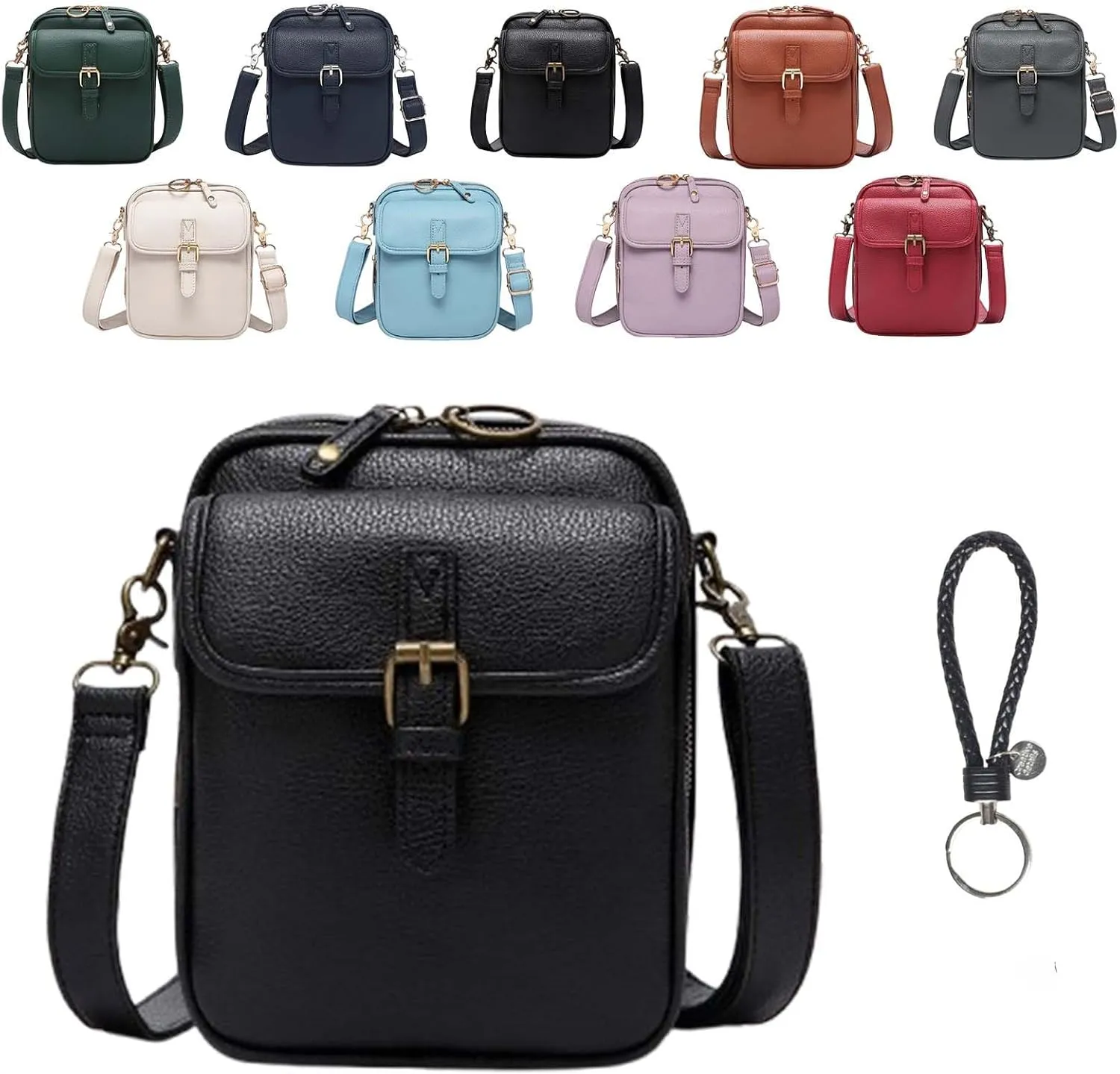 Forcipower Crossbody Bag,Collaboraten1 Leather Small Crossbody Bag for Women Men, Mini Messenger Shoulder Handbag